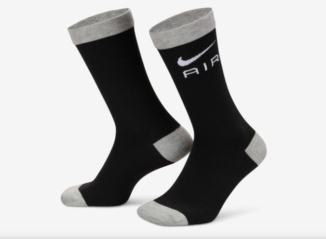 SOCKS NEGRA CON GRIS
