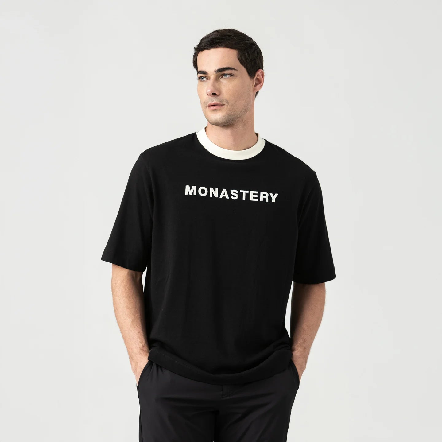 WARMBLOOD TSHIRT MEN OVERSIZED BLACK