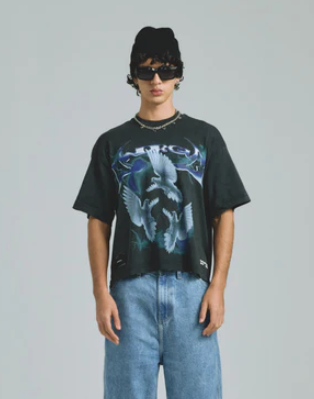 THUNDER RIDER PIGEONS BOXY FIT BLACK VINTAGE