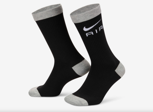 SOCKS NEGRA CON GRIS