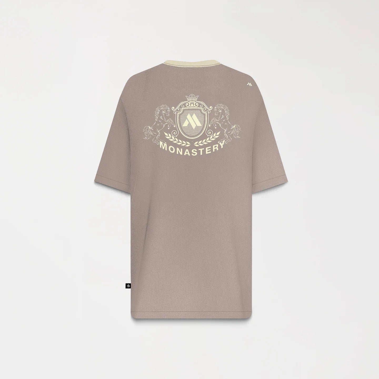 WARMBLOOD TSHIRT MEN OVERSIZED TAUPE GRAY